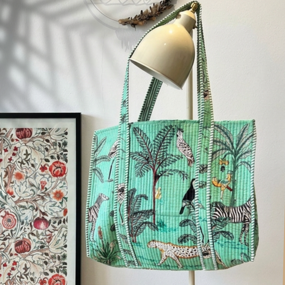 Sac shopping matelassé Jungle