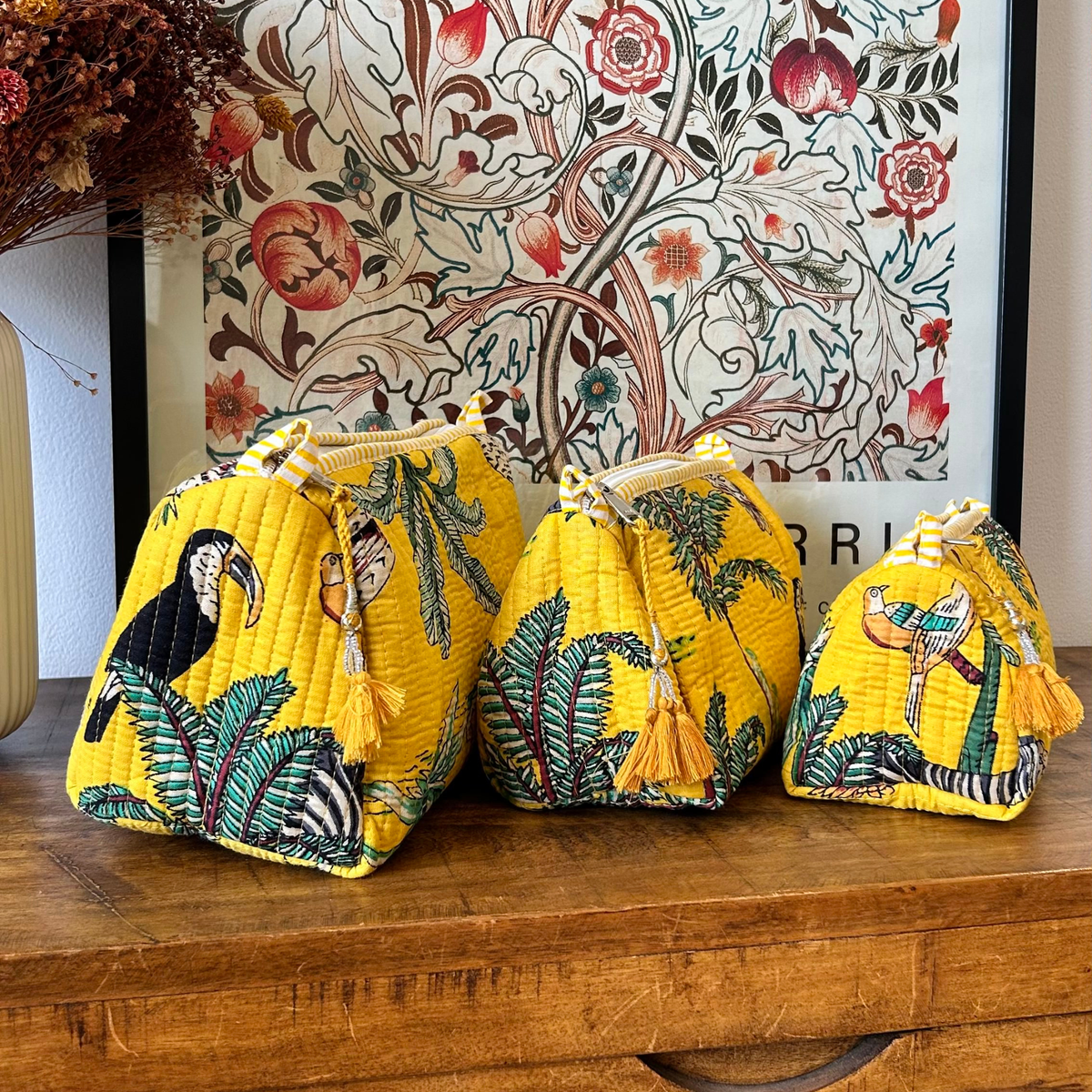 Trousse matelassée Jungle – Lot de 3