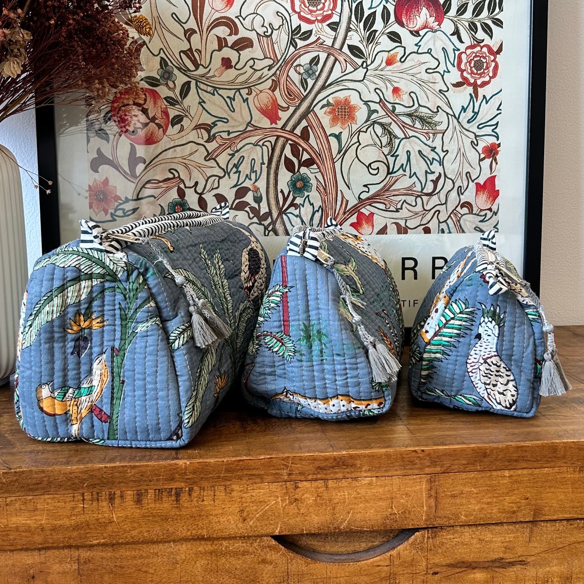 Trousse matelassée Jungle – Lot de 3