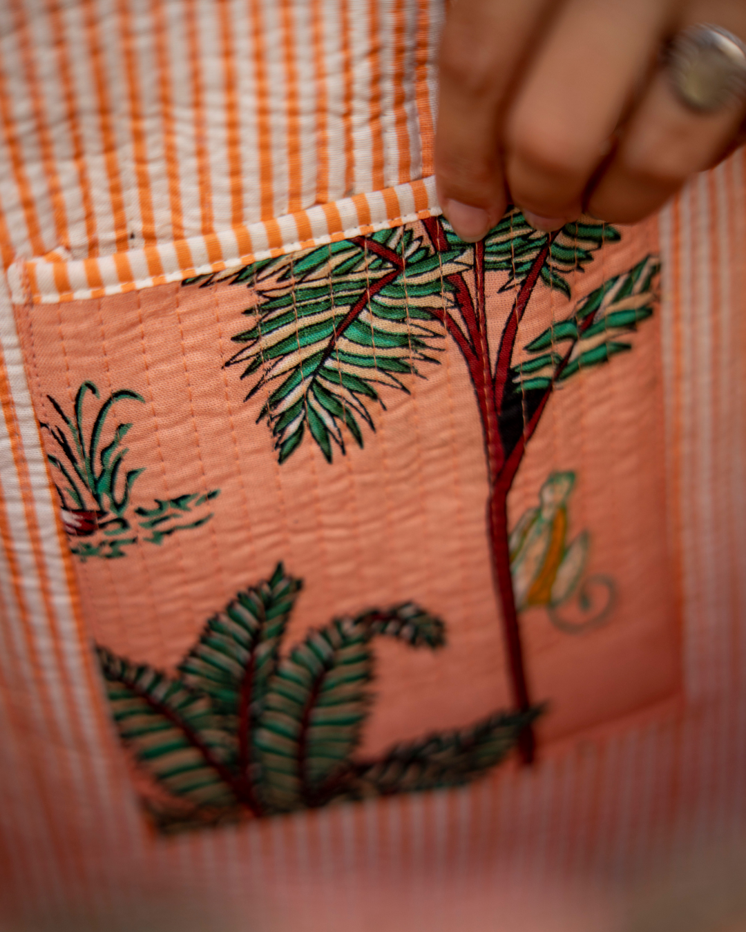 Sac shopping matelassé Jungle