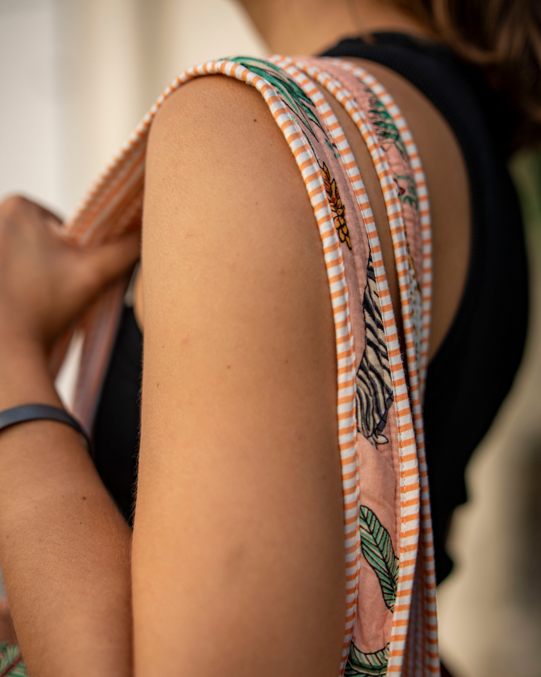 Sac shopping matelassé Jungle