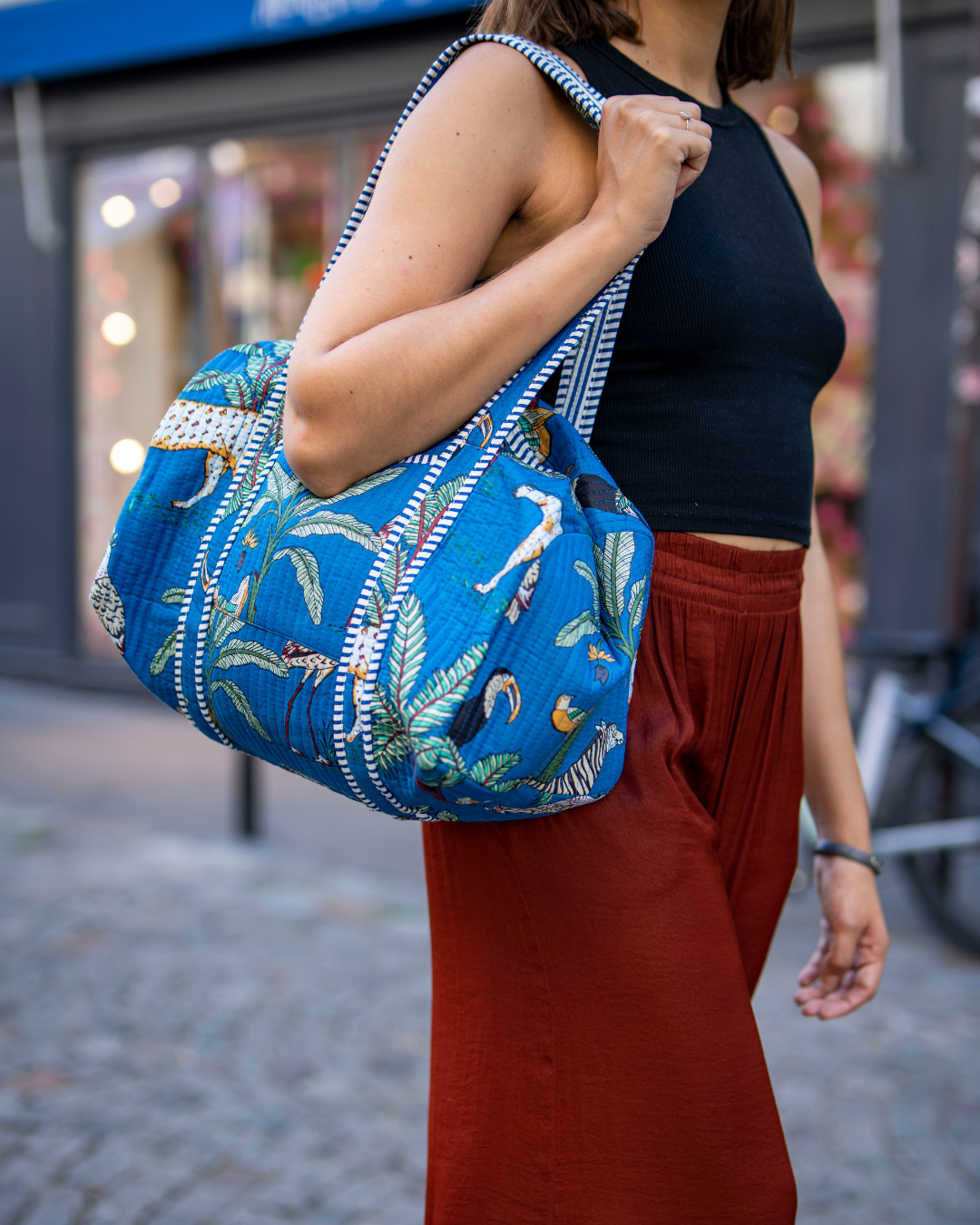Sac de bowling matelassé Jungle – Petit